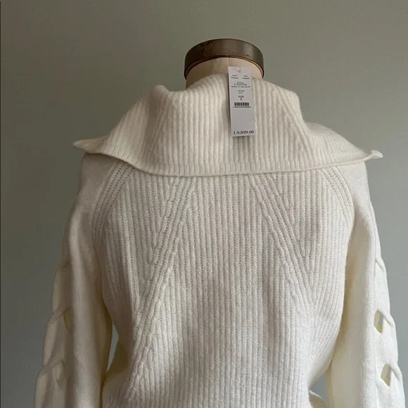 White House Black Market Cream Cowl Neck Sweater - Picture 8 of 12